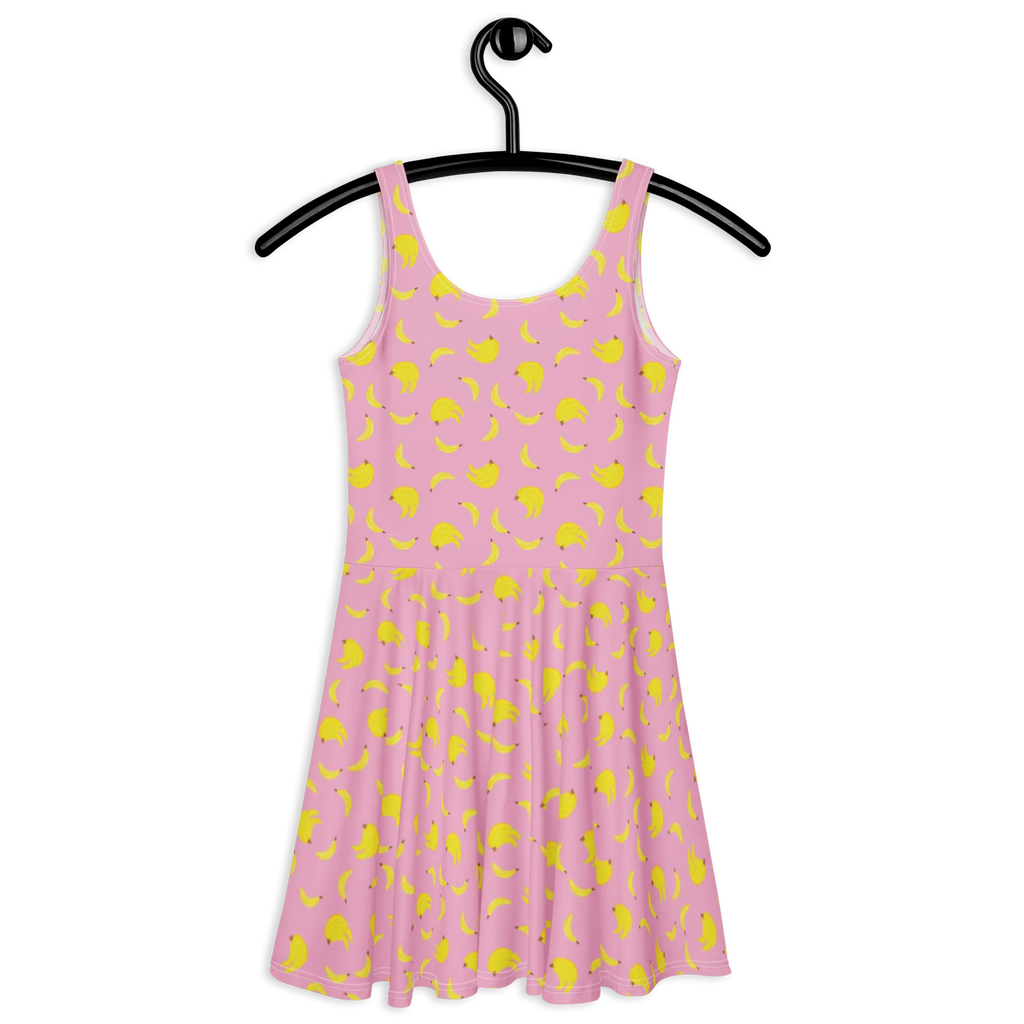 Sommerkleid Bananen Staude Muster Skaterkleid, Sommerkleid, Kleid, Bananen Muster