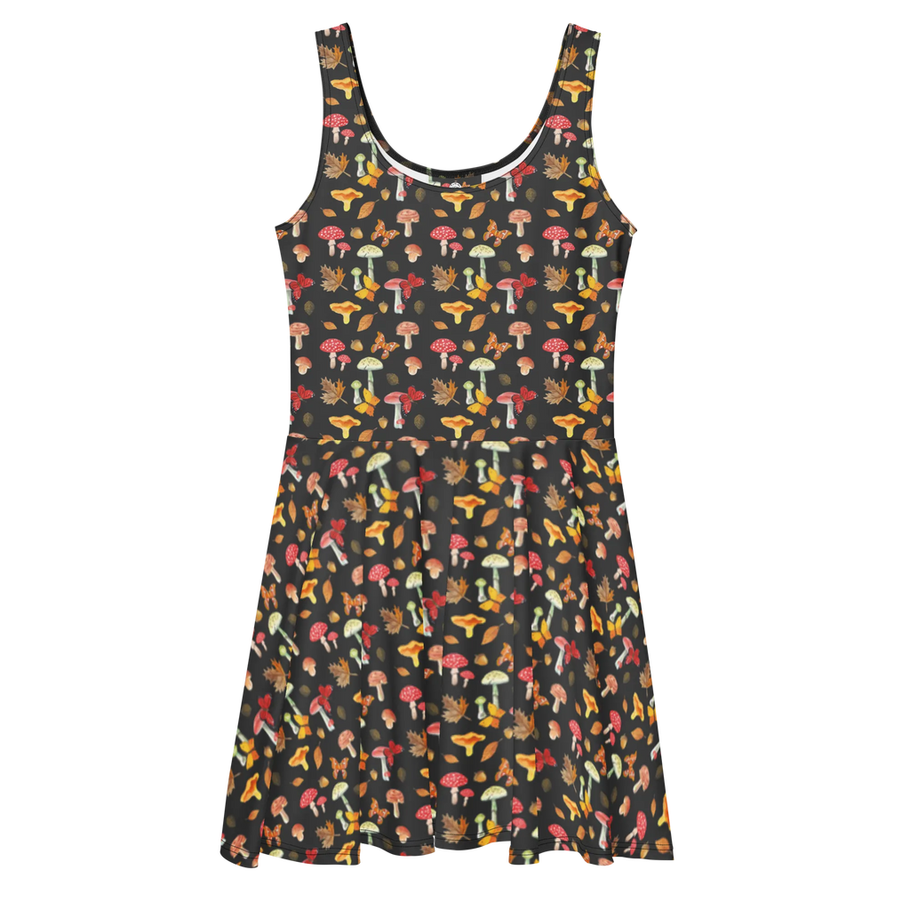 Summer dress Mushrooms Butterflies Kleid, Skaterkleid, Sommerkleid, Schmetterlinge, Nachtfalter, Pilze, Schmetterling Muster, Pilz Muster