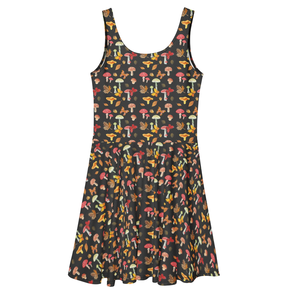 Summer dress Mushrooms Butterflies Kleid, Skaterkleid, Sommerkleid, Schmetterlinge, Nachtfalter, Pilze, Schmetterling Muster, Pilz Muster