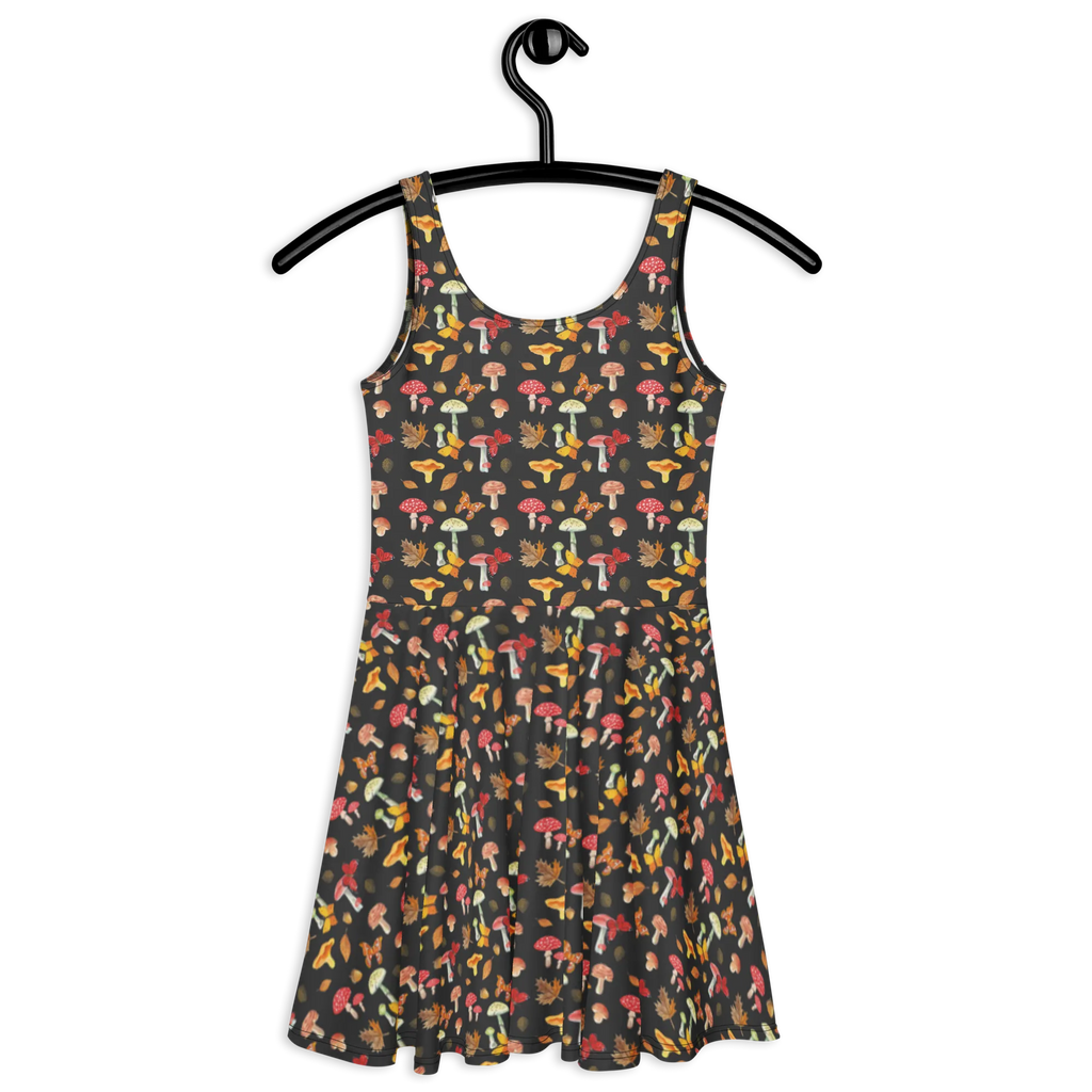 Summer dress Mushrooms Butterflies Kleid, Skaterkleid, Sommerkleid, Schmetterlinge, Nachtfalter, Pilze, Schmetterling Muster, Pilz Muster