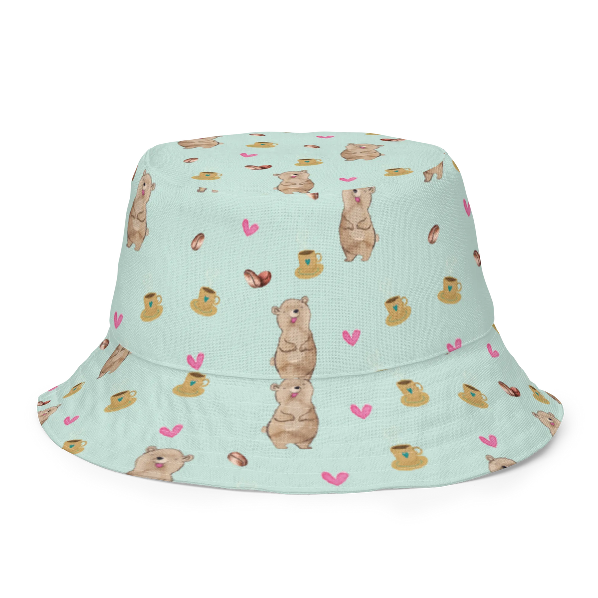sun hat Bear Coffee Anglermütze, Sonnenmütze, Strandhut, Sommermütze, Krempenhut, Zweifarbiger Hut, Wendehut, Sommerhut, Sonnenkappe, Stoffhut, Safarihut, Fischerhut, Schlapphut, Boonie Hat, Outdoorhut, Sonnenhut, Trekkinghut, Sonnenschutzhut, Anglerhut, Wanderhut, Tropenhut, Freizeithut, Wendecap, Buschhut, Stoffmütze, Wendemütze, Fischerkappe, Bucket Hat, Kaffee Muster, Herz, Muster, Herz Muster, Kaffeebohne, Kaffee, Bär Muster, Bär