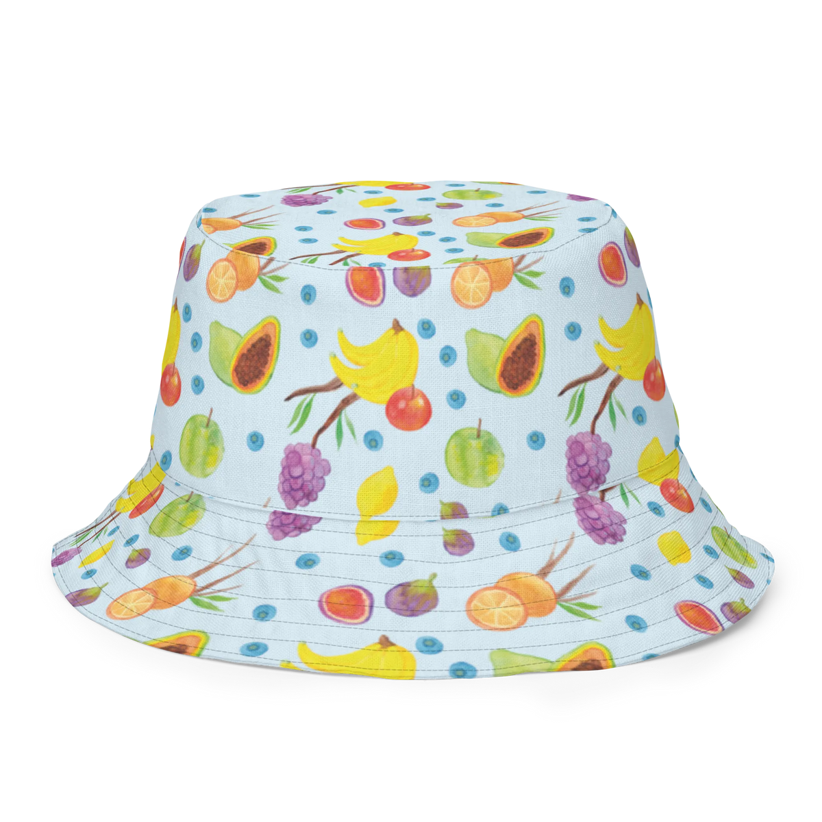 sun hat Fruit Basket Sonnenkappe, Schlapphut, Sommerhut, Anglerhut, Outdoorhut, Stoffhut, Fischerkappe, Buschhut, Safarihut, Sommermütze, Stoffmütze, Wanderhut, Sonnenschutzhut, Boonie Hat, Sonnenmütze, Freizeithut, Trekkinghut, Bucket Hat, Wendehut, Fischerhut, Strandhut, Zweifarbiger Hut, Tropenhut, Anglermütze, Wendemütze, Krempenhut, Sonnenhut, Wendecap, Obstkorb, Obst Muster, Frucht Muster, Früchte