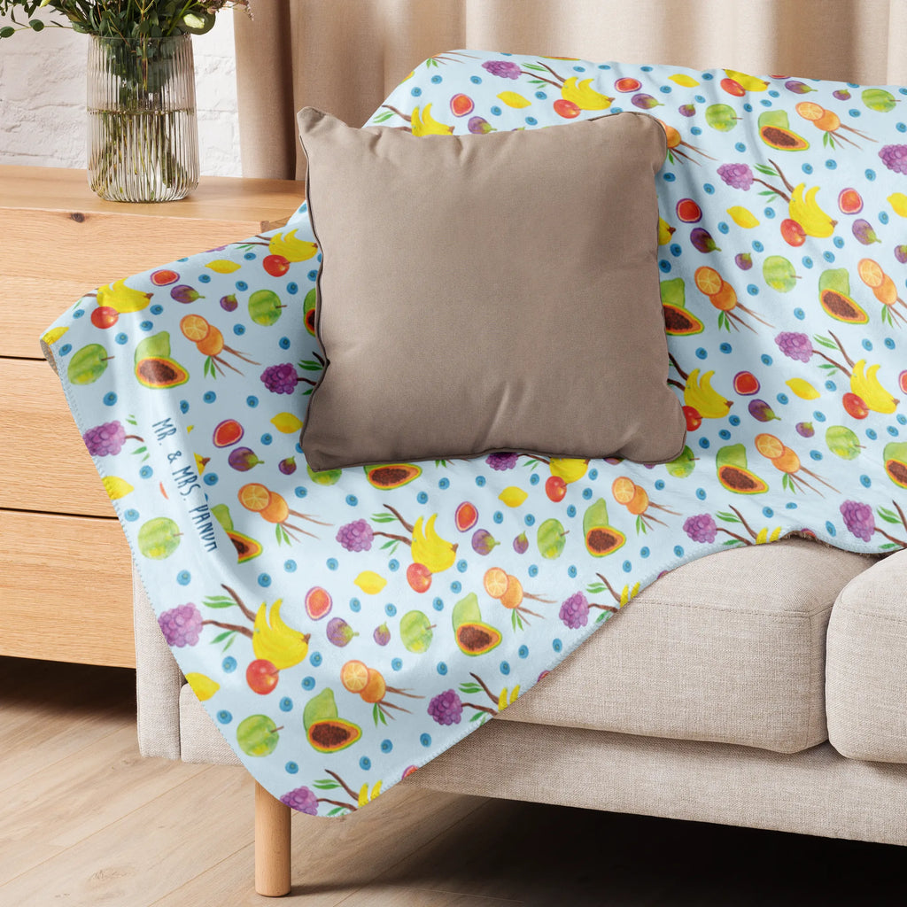 Sherpa Kuscheldecke Obst Korb Muster Obst Muster, Obstkorb, Frucht Muster, Früchte