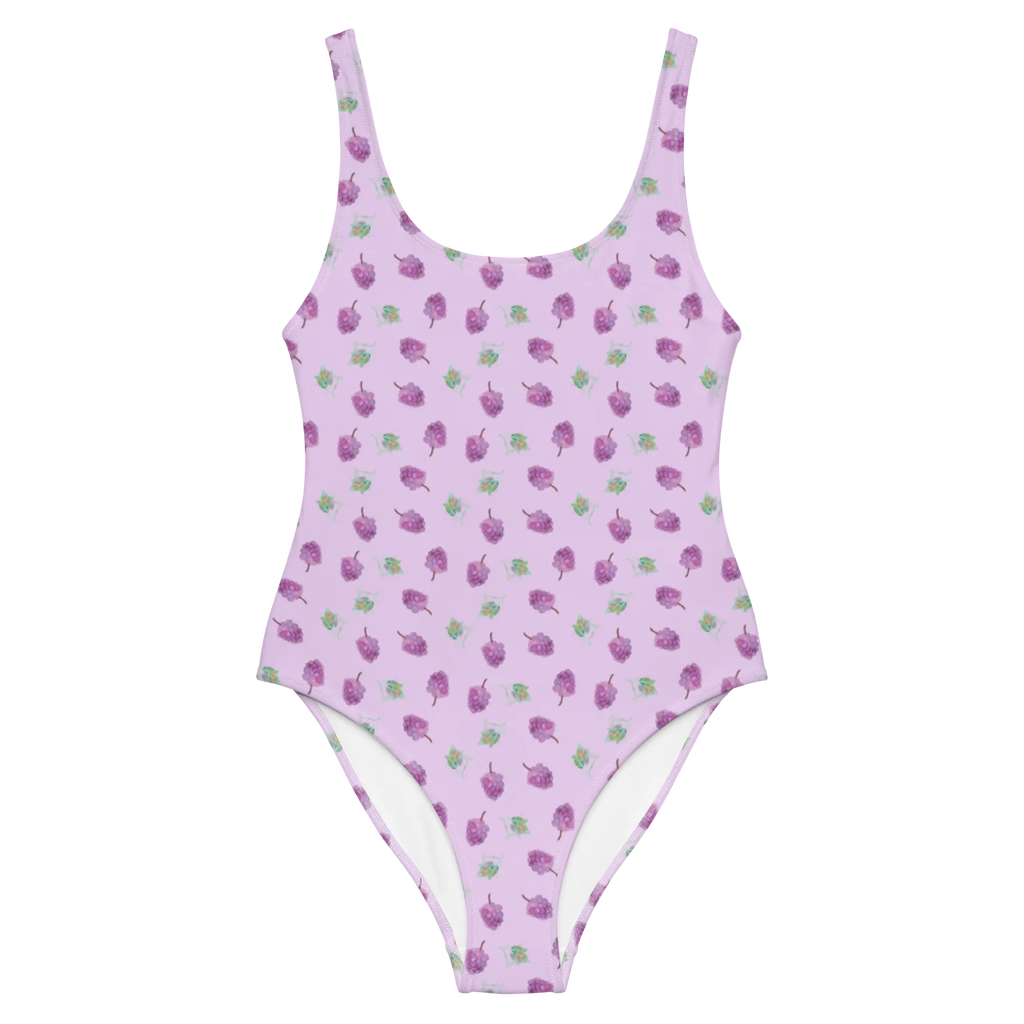 Swimsuit Wine Grapes Bademode, Badebekleidung, Rückenfreier Badeanzug, Luxus-Bademode, Badeanzug, Swimsuit, Weintrauben Muster, Weinreben, Wein, Wein Muster, Weintrauben