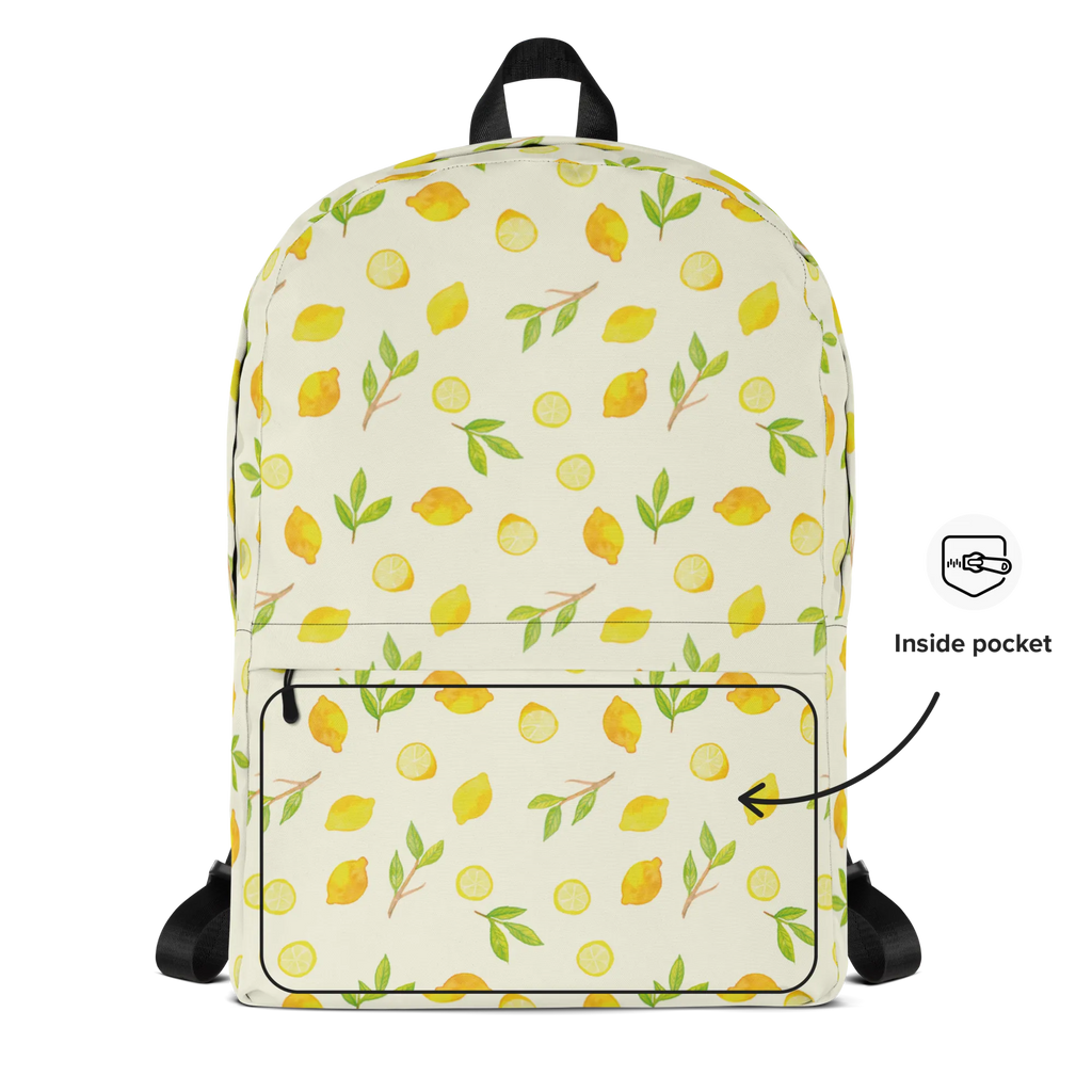 Rucksack Frische Zitronen Muster Kamera-Rucksack, Photopack, Fitnessrucksack, Kurierrucksack, Backpack, Schulrucksack, Kin­der­rucksack, Kletterrucksack, Rucksack, Hüft­gurt-Rucksack, Stadtrucksack, Hydrationsrucksack, Notebookrucksack, Outdoorrucksack, Fotografie-Rucksack, Sling-Bag, Sling-Rucksack, Wochenendrucksack, Reisetasche-Rucksack, Freizeitrucksack, Wanderrucksack, Pack-and-Go-Rucksack, Hybridrucksack, Daypack, Sportrucksack, Hydraulikrucksack, Cityrucksack, Bergsteiger-Rucksack, Commuter-Rucksack, Businessrucksack, Reiserucksack, Roll-Top-Backpack, Uni-Rucksack, Tagesrucksack, Trekpack, Laptoprucksack, Rolltop-Rucksack, Fahrradrucksack, Trekkingrucksack, Jugend­rucksack, Zitrusfrüchte Muster, Zitronen Muster, Zitrone