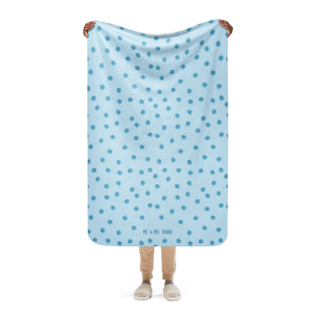 Sherpa cuddly blanket Blue Blueberries Blaubeeren Muster, Blueberries, Heidelbeeren Muster