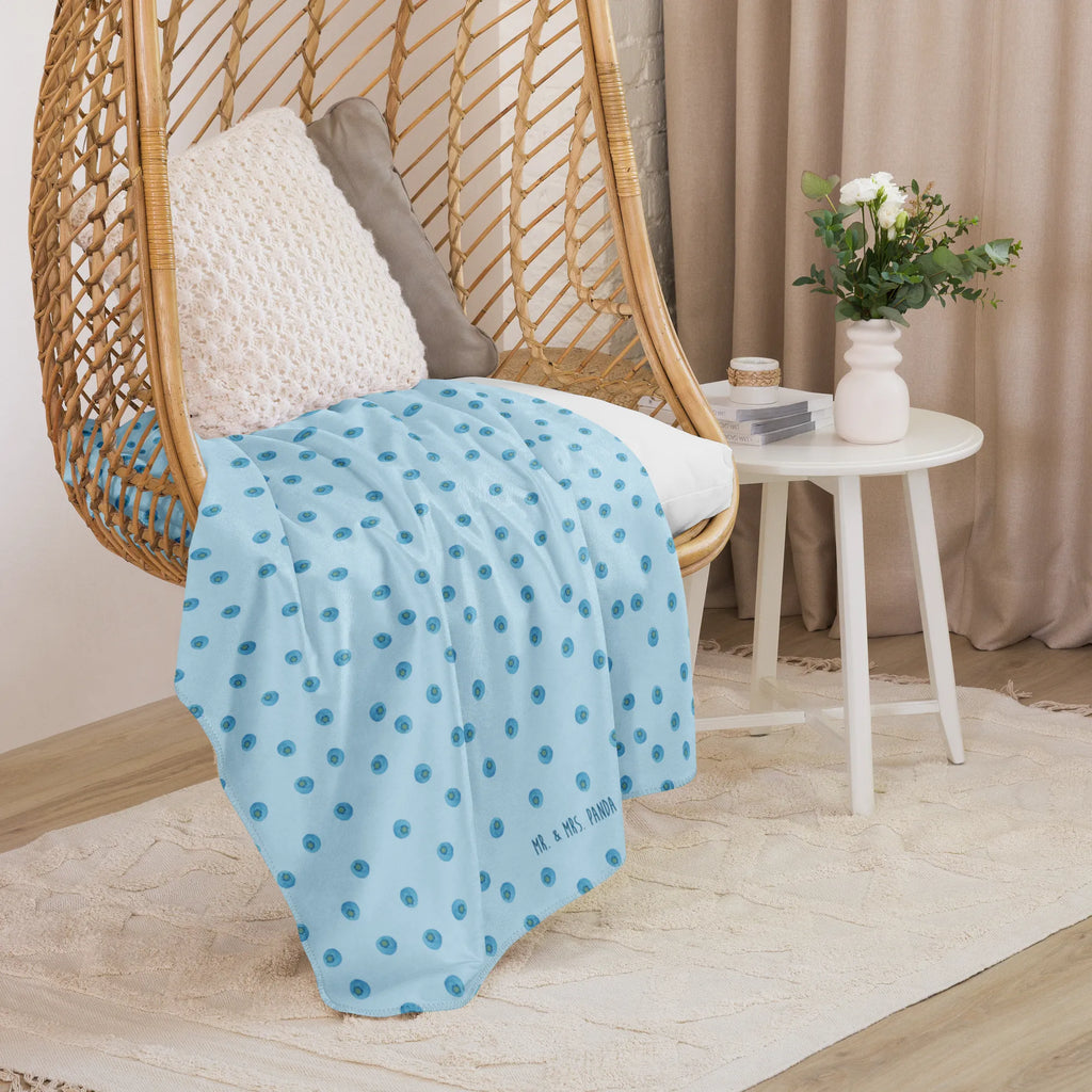 Sherpa cuddly blanket Blue Blueberries Blaubeeren Muster, Blueberries, Heidelbeeren Muster