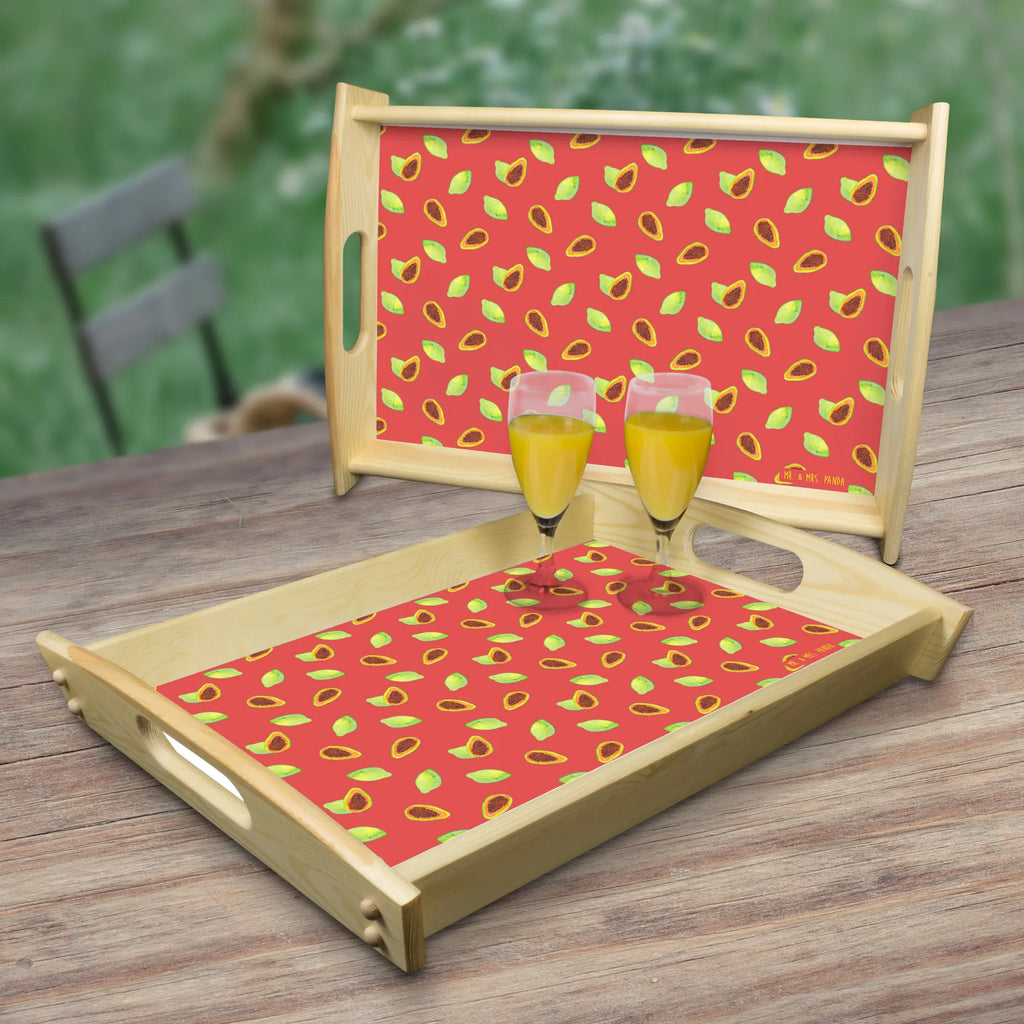 Serviertablett Obst Papaya Muster Küchentablett, Dekotablett, Holztablett, Tablett, Frühstückstablett, Serviertablett, Obst Muster, Papayas, Papapya Muster