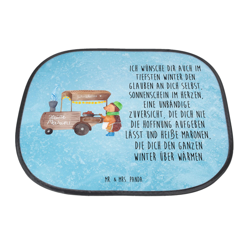 Car sun shade hedgehog Chestnuts gift, car, family, sun protection, sun visor, children, back seat, windows, Winter, Christmas, Christmas time, snow