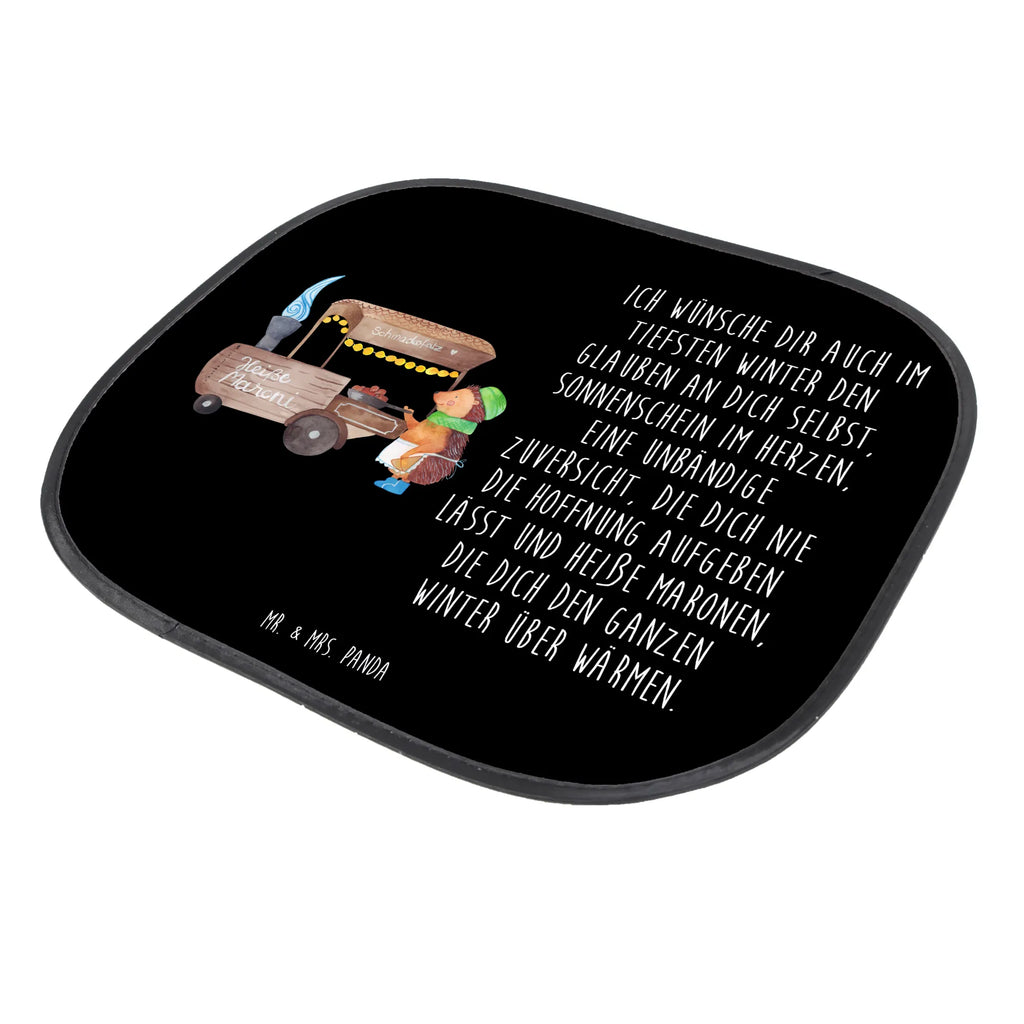 Car sun shade hedgehog Chestnuts gift, car, family, sun protection, sun visor, children, back seat, windows, Winter, Christmas, Christmas time, snow