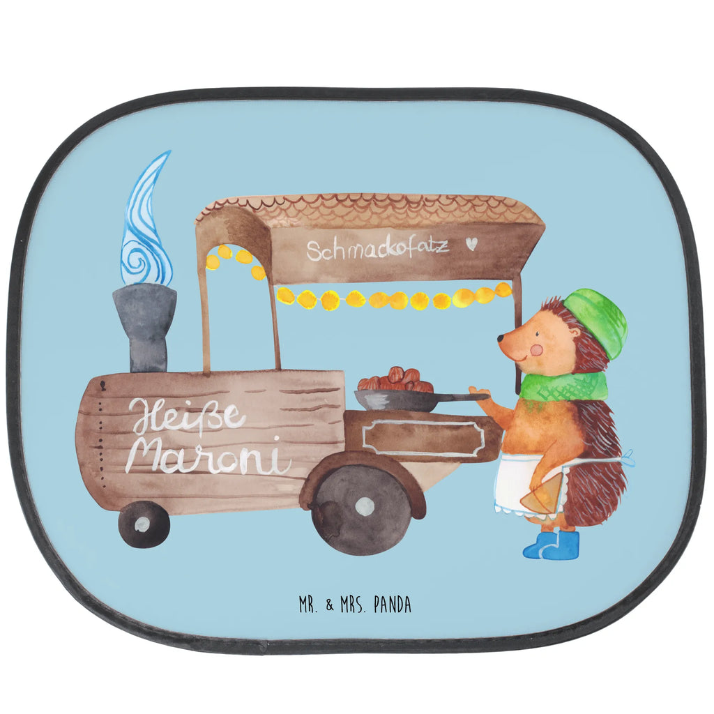 Car sun shade hedgehog Chestnuts gift, car, family, sun protection, sun visor, children, back seat, windows, Winter, Christmas, Christmas time, snow