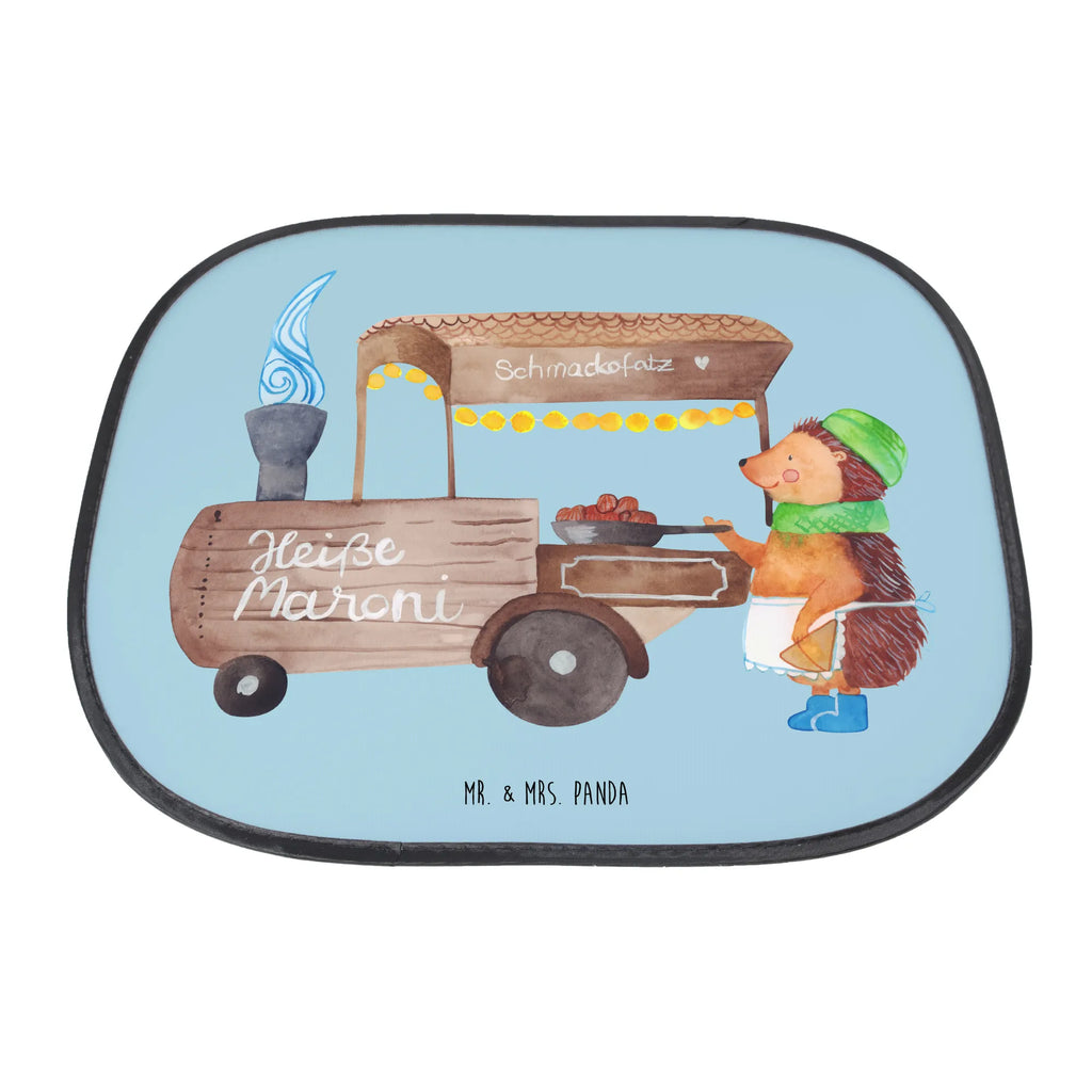 Car sun shade hedgehog Chestnuts gift, car, family, sun protection, sun visor, children, back seat, windows, Winter, Christmas, Christmas time, snow