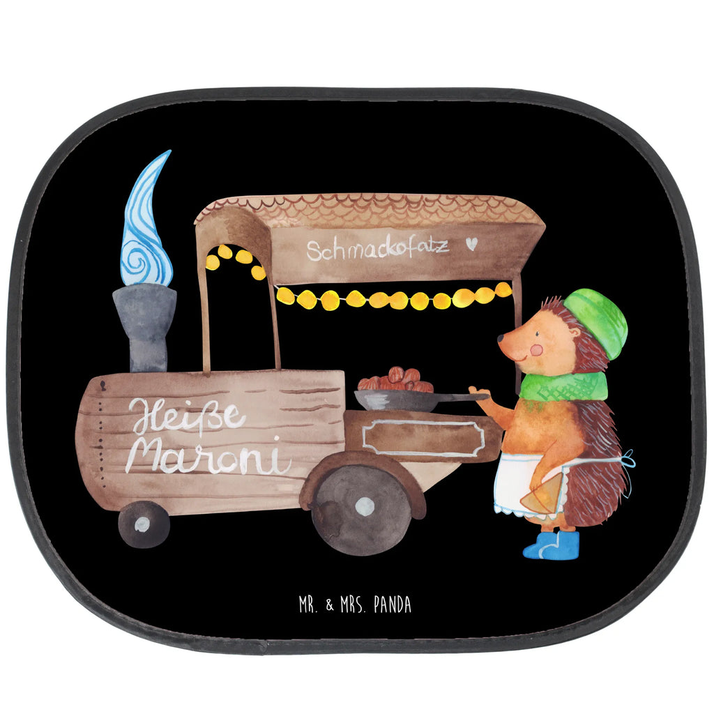 Car sun shade hedgehog Chestnuts gift, car, family, sun protection, sun visor, children, back seat, windows, Winter, Christmas, Christmas time, snow