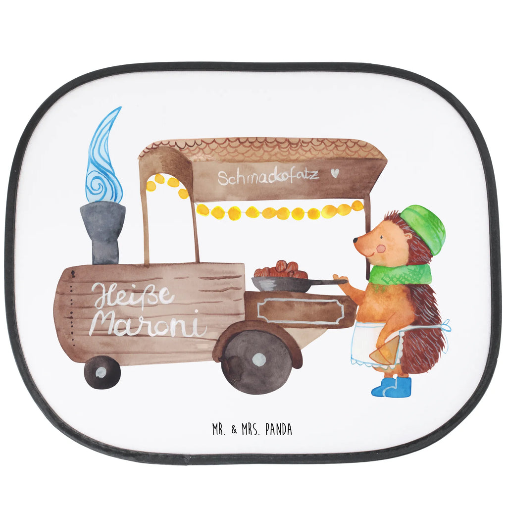 Car sun shade hedgehog Chestnuts gift, car, family, sun protection, sun visor, children, back seat, windows, Winter, Christmas, Christmas time, snow
