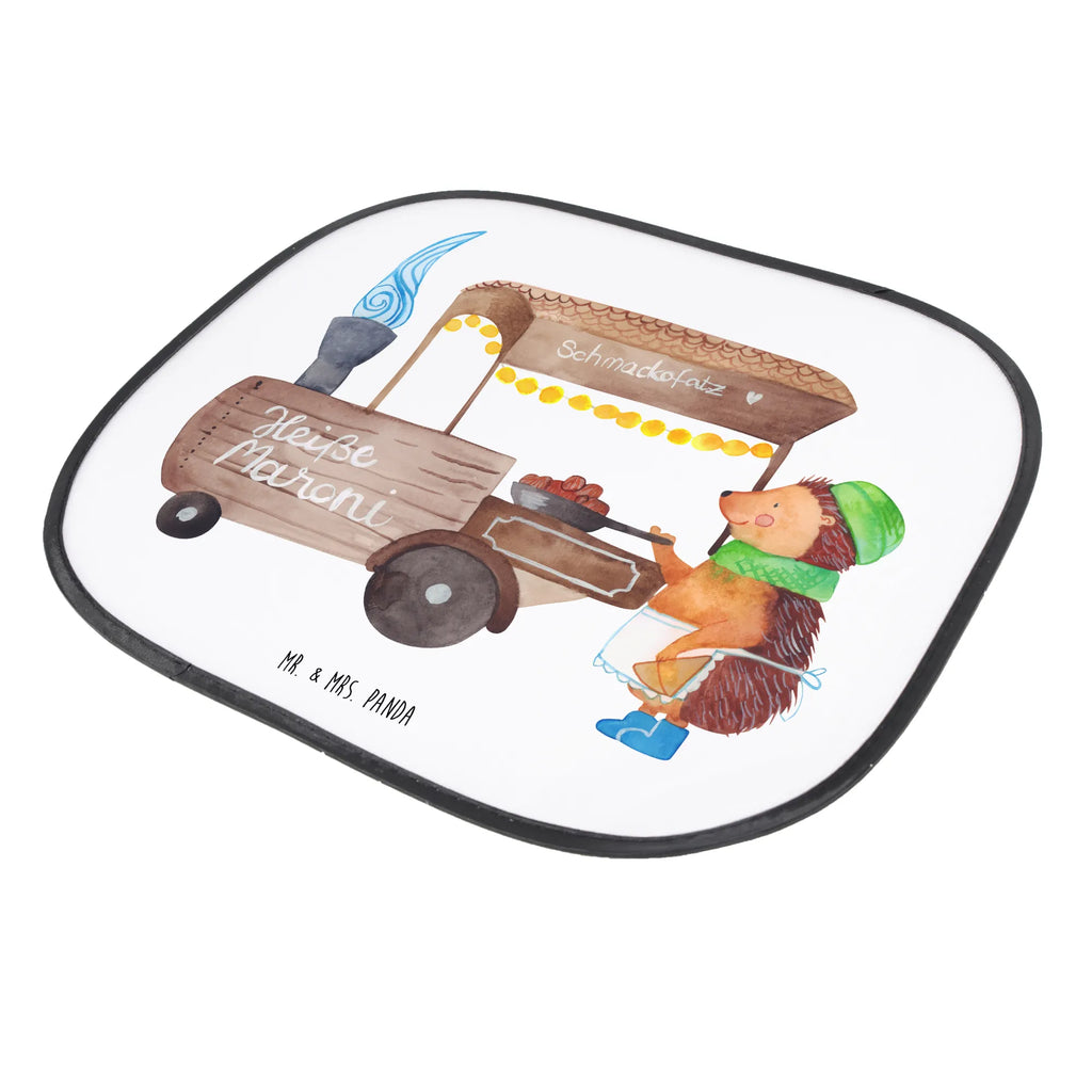 Car sun shade hedgehog Chestnuts gift, car, family, sun protection, sun visor, children, back seat, windows, Winter, Christmas, Christmas time, snow