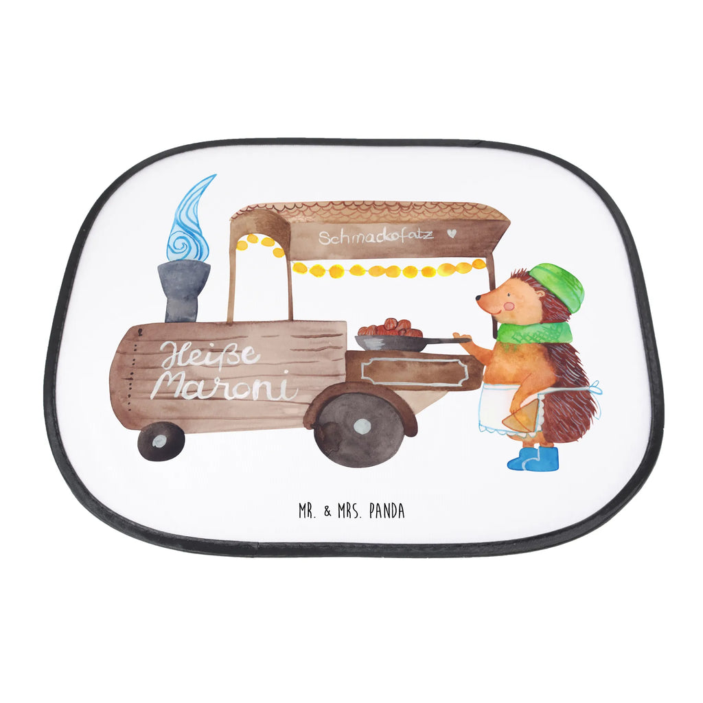 Car sun shade hedgehog Chestnuts gift, car, family, sun protection, sun visor, children, back seat, windows, Winter, Christmas, Christmas time, snow