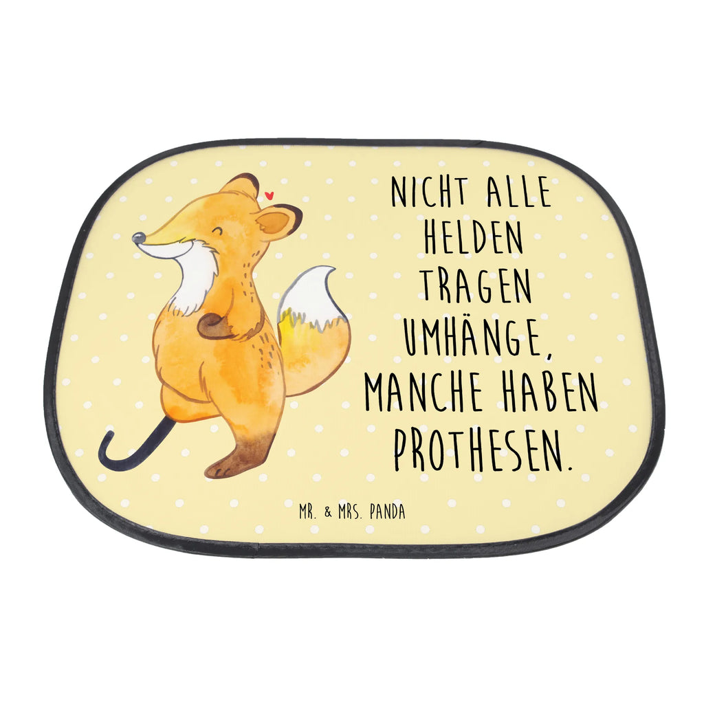 Car sun shade Fox Leg prosthesis sun visor, sun protection, back seat, gift, car, family, windows, children