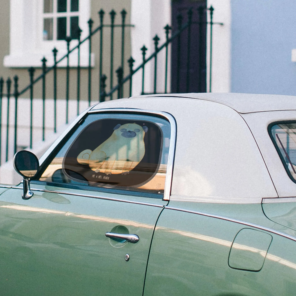 Osłona przeciwsłoneczna do samochodu Mops Pies, motyw psa, zwierzę domowe, rasa psa, miłośnik zwierząt, właściciel psa, powiedzenia