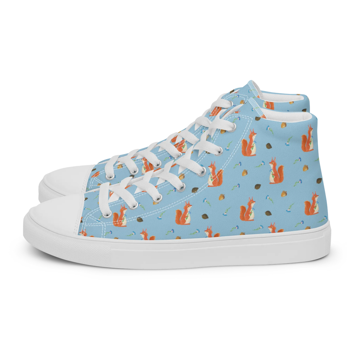 Women's Sneakers Squirrel flower funny sayings, cute, good mood, gift ideas, special gifts, gifts, animal lover, cute animal motives, small animals, card, hand drawn, happy saying, positive saying, saying decoration, Squirrel, laughter, motivation pictures, motivation sayings, fun