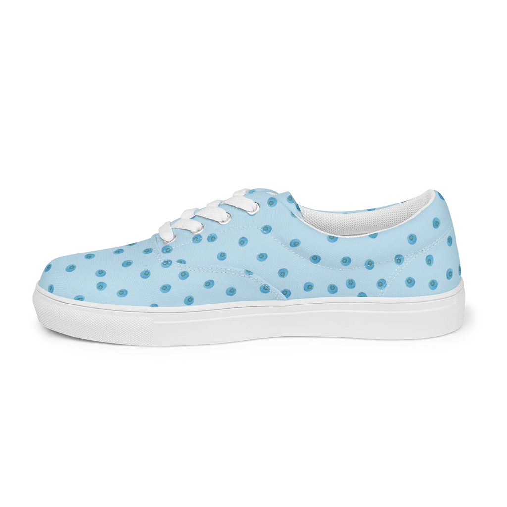 Damen Stoffschuhe Blaue Blaubeeren Muster Blueberries, Heidelbeeren Muster, Blaubeeren Muster