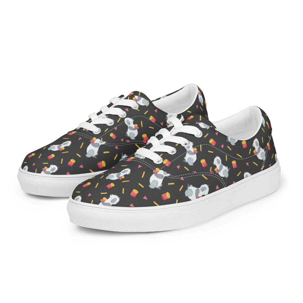 Damen Stoffschuhe Panda Pommes Muster Panda Muster, Panda, Pommes Muster, Pommes
