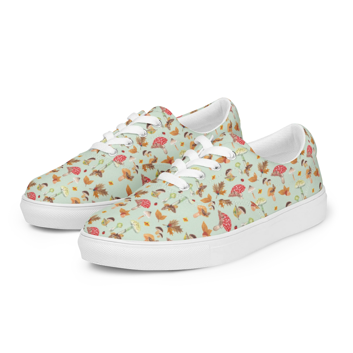Women's Fabric Shoes Autumn Mushrooms Sportschuhe, Leinenschuhe, Segeltuchschuhe, Stoffschuh, Damenschuhe, Freizeitschuh, Stoffturnschuhe, Damensneaker, Sneaker Damen, Halbschuhe, Canvas-Sneaker, Stoffschuhe, Stoff-Sneaker, Canvas Schuhe, Canvasschuhe, Turnschuhe Damen, Damen Halbschuhe, Freizeitschuhe, Leinensneaker, Schnürer, Stoffschuhe Damen, Schnürschuhe, Stoffsneaker, Pilz Muster, Wald, Pilze, Herbstwald, Schmetterlings Muster