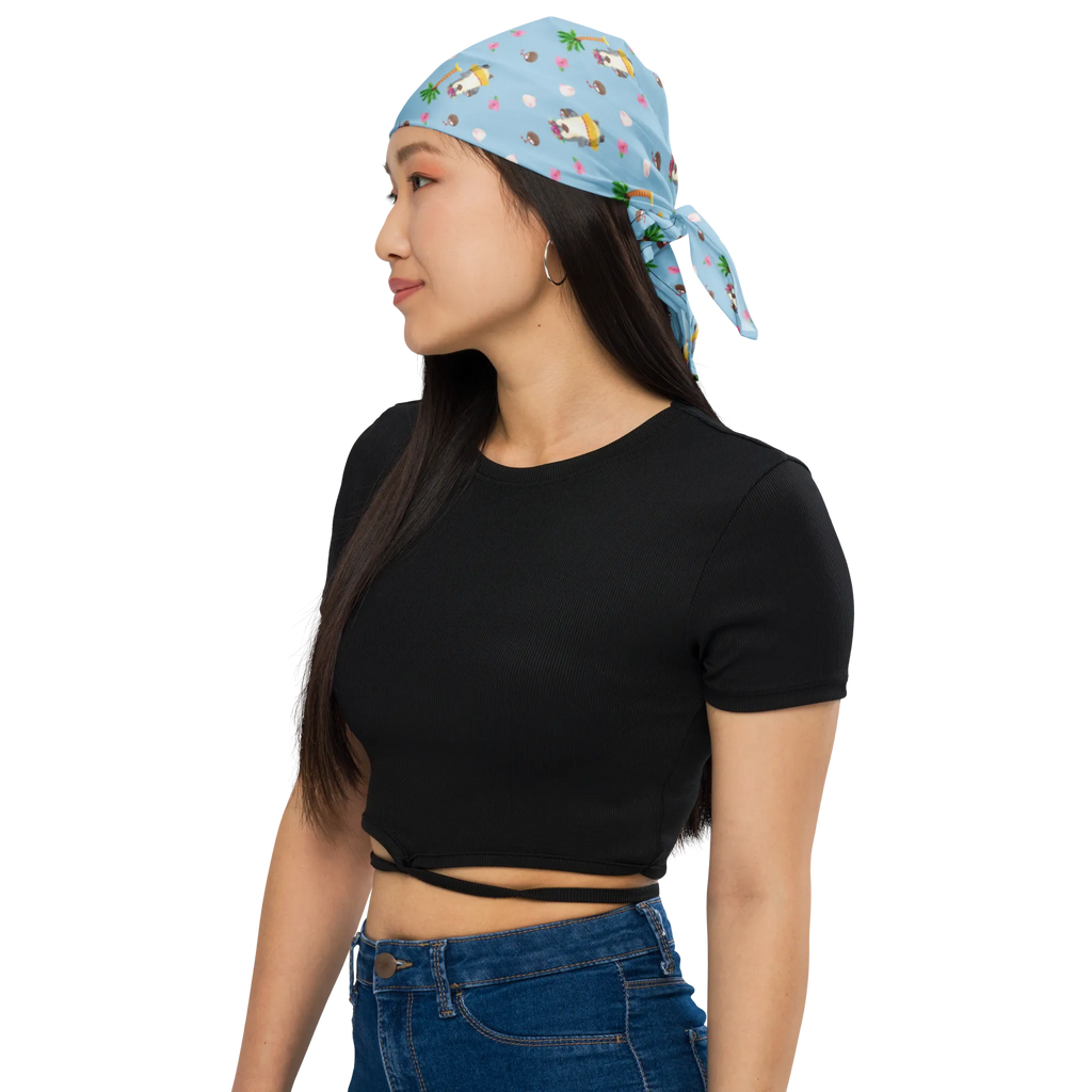 Bandana Pinguin Kokosnuss Muster Sportbandana, Halstuch, Multifunktionstuch, Sport Bandana, Kopftuch, Bandana, Bandana kaufen, Design Bandana, Bandana Tuch, Pinguin, Aloha, Hawaii, Pinguine, Urlaub, Kokosnuss