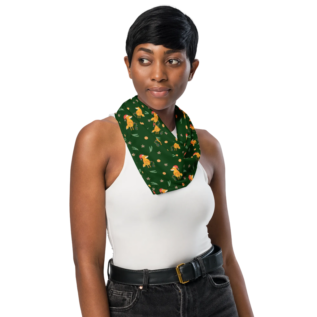 Bandana Fuchs Weihnachten Muster Bandana Tuch, Bandana kaufen, Kopftuch, Sport Bandana, Sportbandana, Design Bandana, Bandana, Multifunktionstuch, Halstuch, Winter, Weihnachten, Weihnachtsdeko, Nikolaus, Advent, Heiligabend, Wintermotiv, Füchse, Weihnachtszeit, Weihnachtsmann, Fuchs, Geschenk Weihnachten, Spruch schön