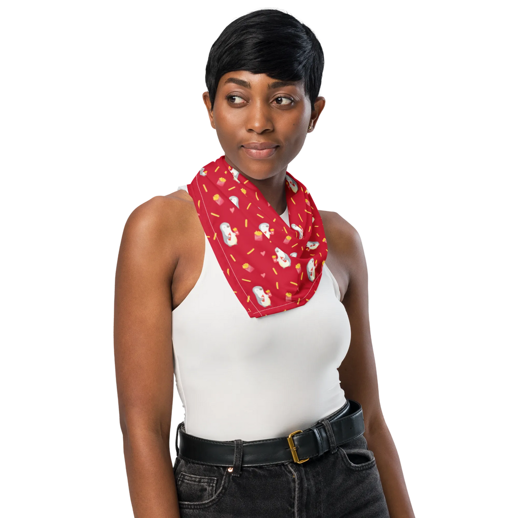 Bandana Pinguin Pommes Muster Halstuch, Design Bandana, Kopftuch, Bandana kaufen, Sport Bandana, Bandana Tuch, Multifunktionstuch, Sportbandana, Bandana, Liebe, Partner, Freund, Freundin, Ehemann, Ehefrau, Heiraten, Verlobung, Heiratsantrag, Liebesgeschenk, Jahrestag, Hocheitstag, Mitbringsel, Geschenk für Frauen, Liebesbeweis, Geschenk für Partner, für Ehemann, Geschenk für Freundin, für Männer, Hochzeitstag, Valentinstag