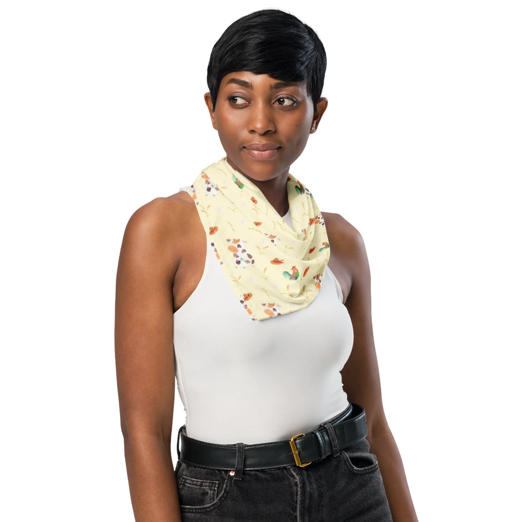 Bandana Kuh Muster Bandana, Halstuch, Kopftuch, Sport Bandana, Design Bandana, Bandana kaufen, Bandana Tuch, Multifunktionstuch, Sportbandana, Bauernhof, Hoftiere, Landwirt, Landwirtin, Flausen, Milch, Kuh, Träume, Kühe, Milchkuh, Magie, Motivtion, Spruch, Hof