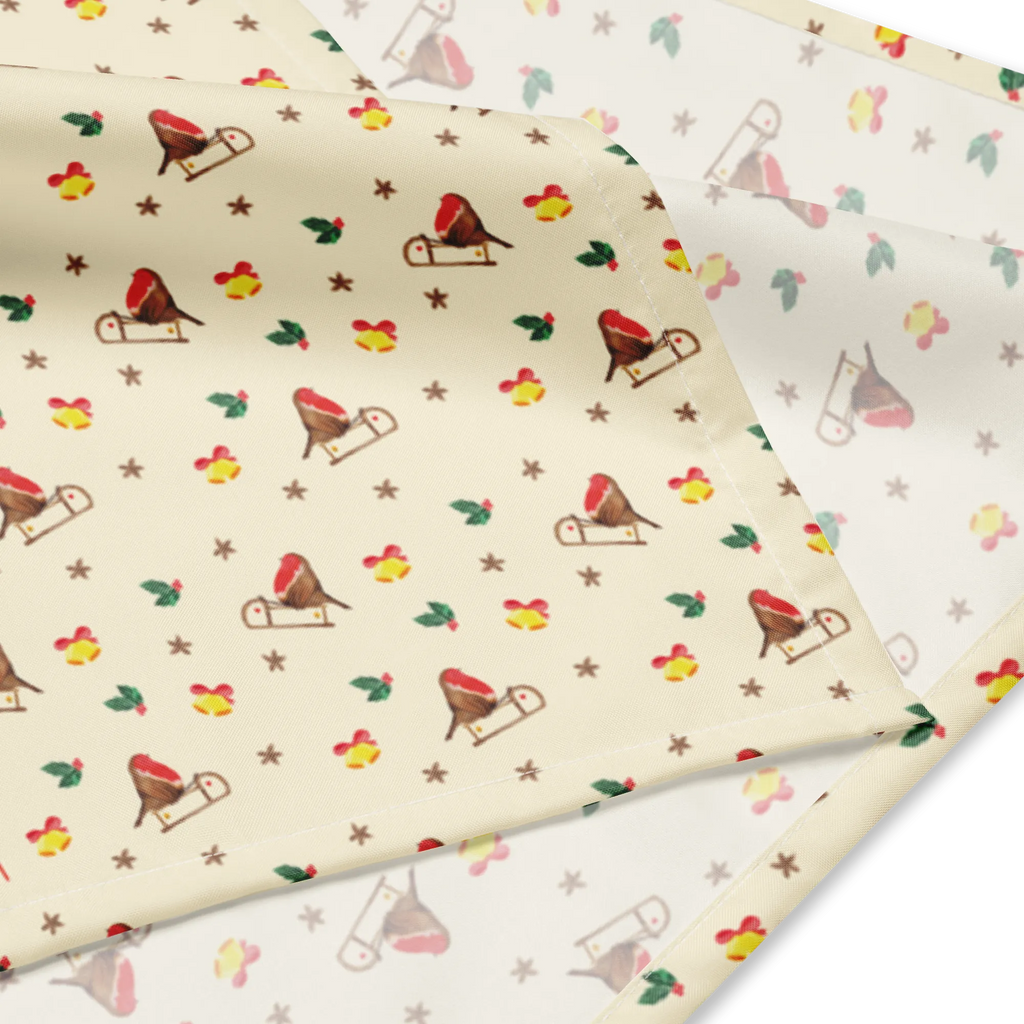 Bandana Rotkehlchen Schlitten Muster Sport Bandana, Halstuch, Design Bandana, Bandana kaufen, Multifunktionstuch, Bandana, Kopftuch, Sportbandana, Bandana Tuch, Winter, Weihnachten, Weihnachtsdeko, Nikolaus, Advent, Heiligabend, Wintermotiv, Vogel, Schlitten