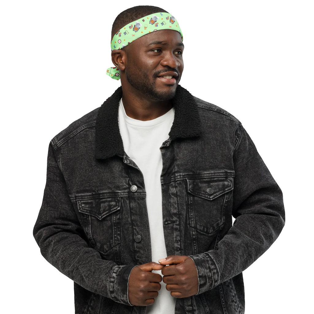 Bandana Pinguin & Maus Wanderer Muster Sportbandana, Halstuch, Sport Bandana, Bandana kaufen, Bandana Tuch, Kopftuch, Bandana, Design Bandana, Multifunktionstuch, Pinguin, Ausflug, Wanderlust, Abenteurer, Roadtrip, Pinguine, wandern, Abenteuer