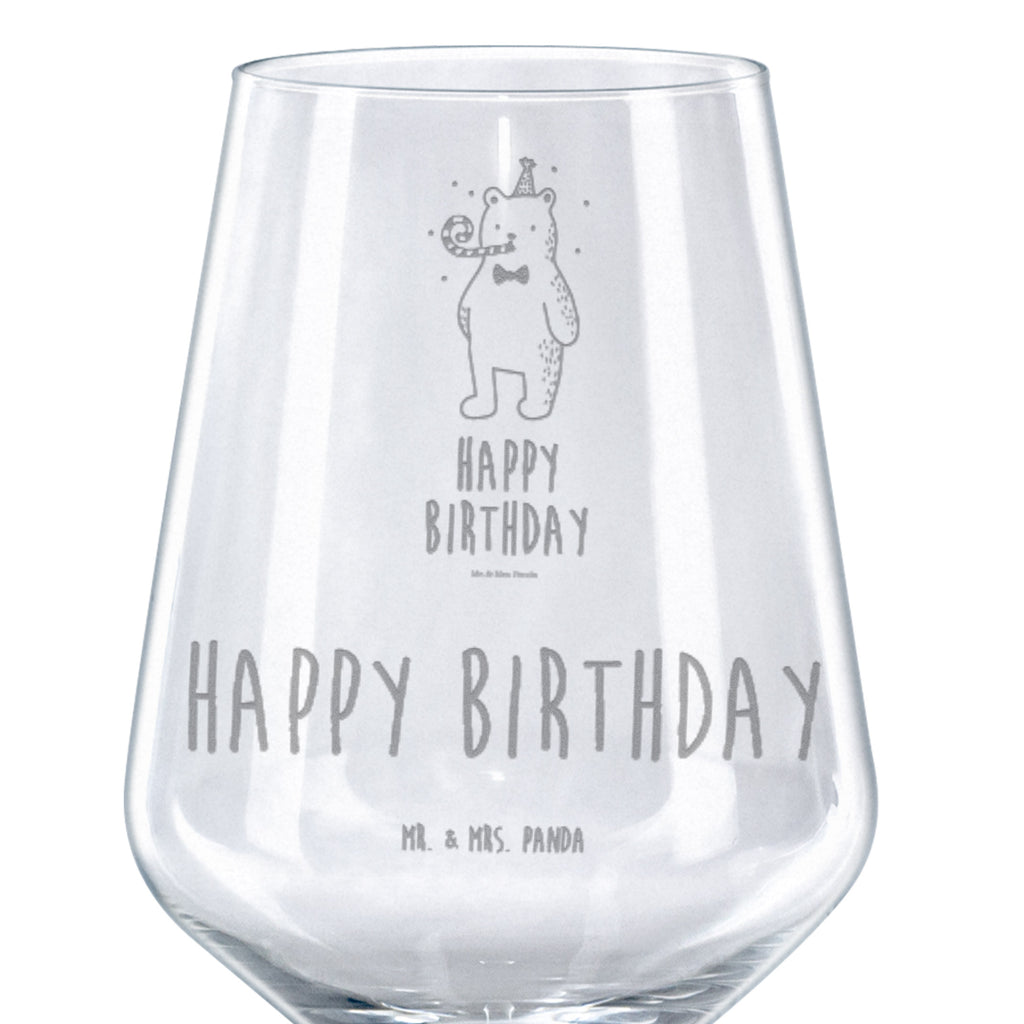 Rotwein Glas Birthday Bär Rotweinglas, Weinglas, Rotwein Glas, Weinglas mit Gravur, Geschenk für Weinliebhaber, Spülmaschinenfeste Weingläser, Hochwertige Weinaccessoires, Bär, Teddy, Teddybär, Happy Birthday, Alles Gute, Glückwunsch, Geburtstag