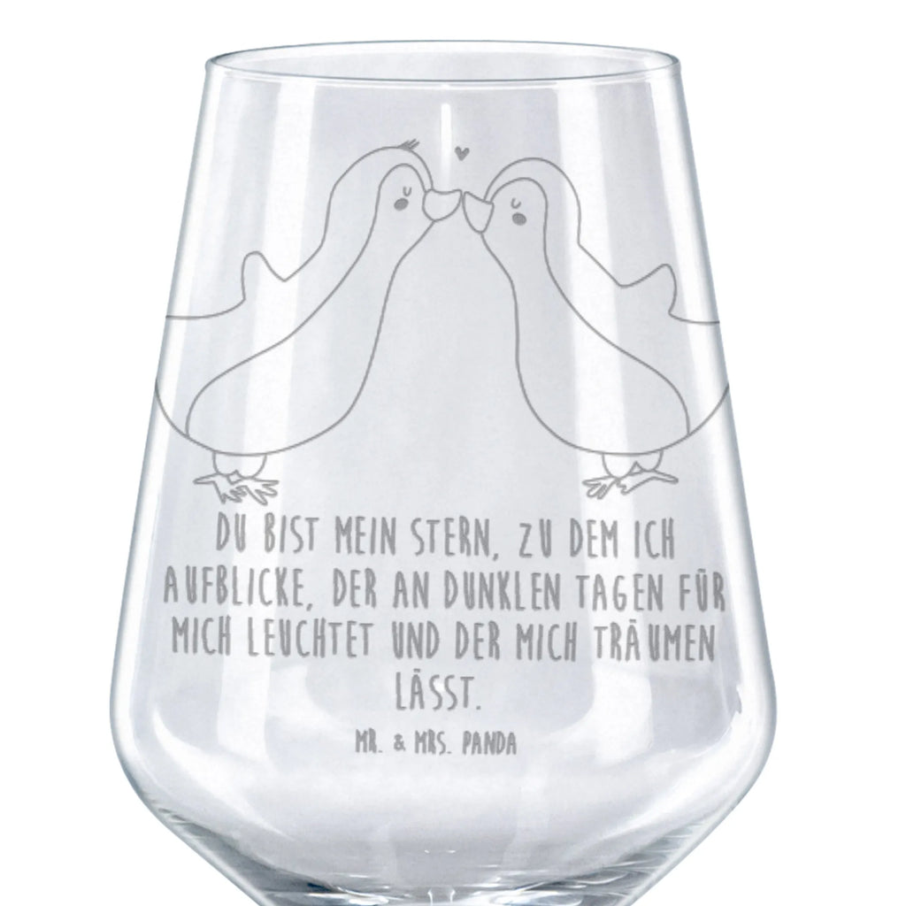 Kieliszek do czerwonego wina Pingwin Miłość Miłość, partner, przyjaciel, przyjaciółka, mąż, żona, wesele, zaręczyny, prośba o rękę, prezent miłosny, rocznica, dzień ślubu