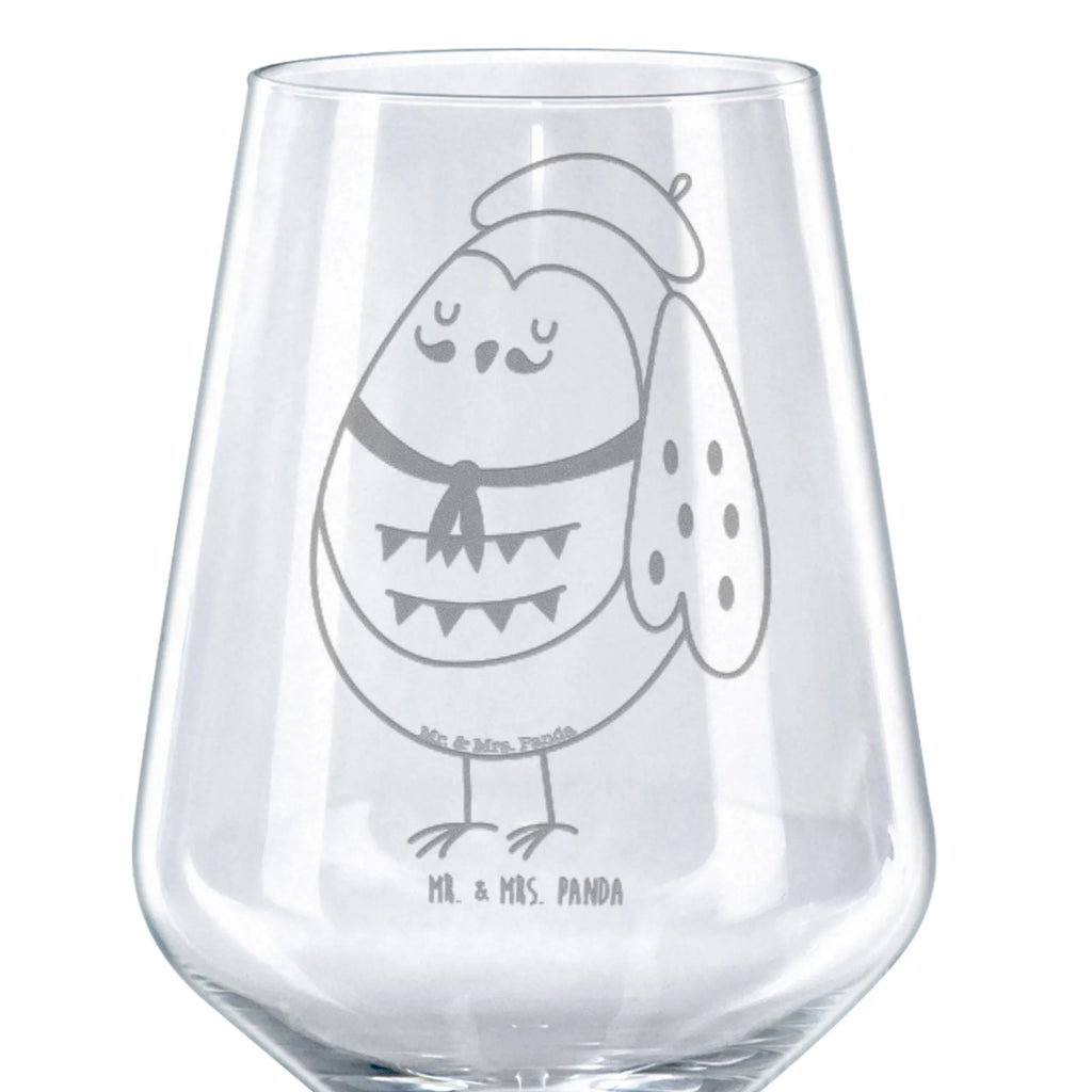 Red Wine Glass Owl France owl, forest animal, bird, nocturnal, gift ideas, birthday present, illustrated, funny, romantic gift, owl decor, Say French, France, Owl, Owl decoration, Life is beautiful, Say beautiful, Owls, La vie est belle, hibou