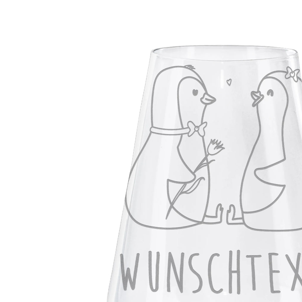 Personalized White Wine Glass Penguin pair Penguin, North Pole, Winter, Penguins, anniversary, wedding day, lovers, proof of love, wedding gift, penguins, penguin, love, great love, dream couple, wedding, engagement, love gift