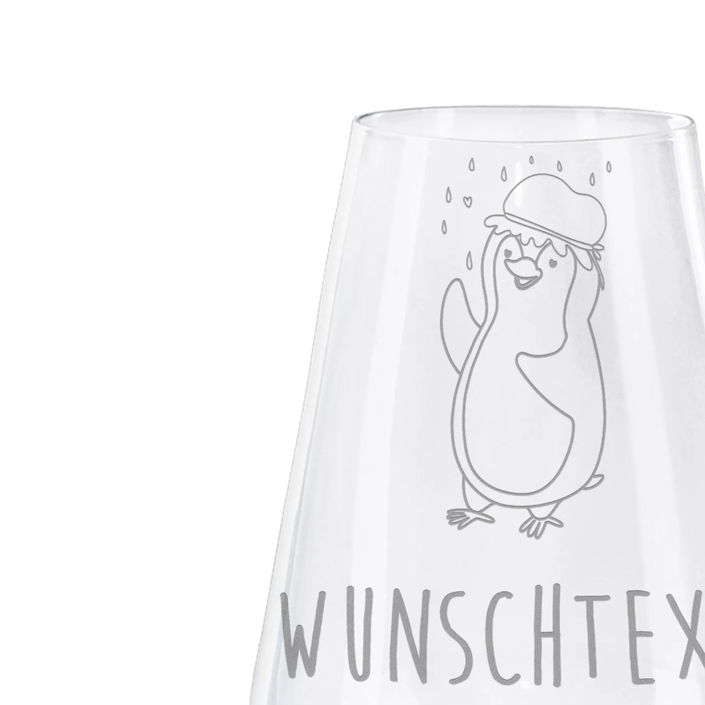 Personalized White Wine Glass Penguin have a shower Penguin, North Pole, Winter, Penguins, shower, new beginning, motivation, new start, being happy, penguins, life motto