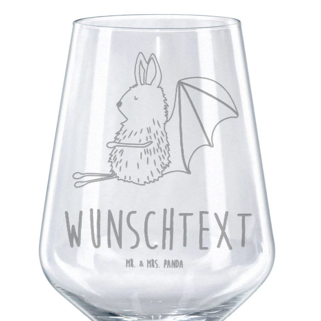 Personalized Red Wine Glass bat Sit small animals, cute, funny, cute animal motives, hand drawn, small world, funny sayings, good mood, happy, gifts, gift ideas, special gifts, animal lover, card, bat, bats, relax, motivation