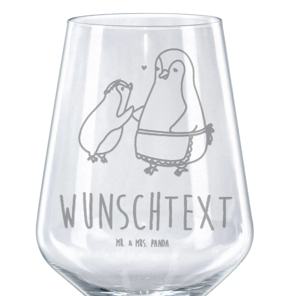 Personalized Red Wine Glass Penguin with child Family, Father's Day, Mother's Day, brother, sister, Mom, Dad, Mother, Gift, Birthday, Mommy, Mummy