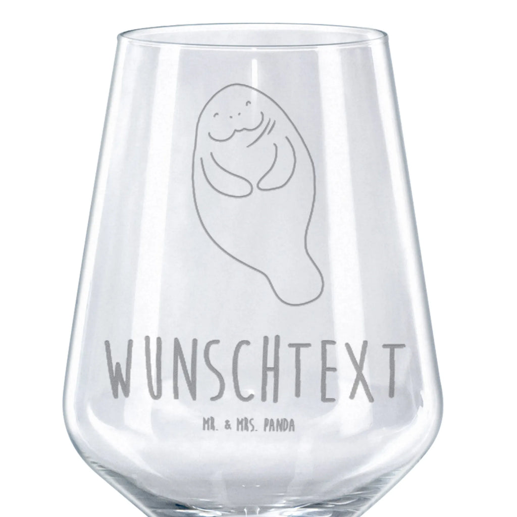 Personalized Red Wine Glass manatee happy Seafood, aquatic animals, ocean, sea, fish, shells, corals, reef, whale, narwhal, sea urchin, lobster, platypus, turtle, manatee, crocodile, orca, shrimp, gifts for seafood lovers, water world, underwater animals, underwater world, vacation, deep sea, seafood fans, gift ideas, seafood decoration, seafood posters, Satisfaction, Lovesickness, New start, Carefulness, Girlfriend, Manatees, New beginning, Manatee, Self-love, Respect