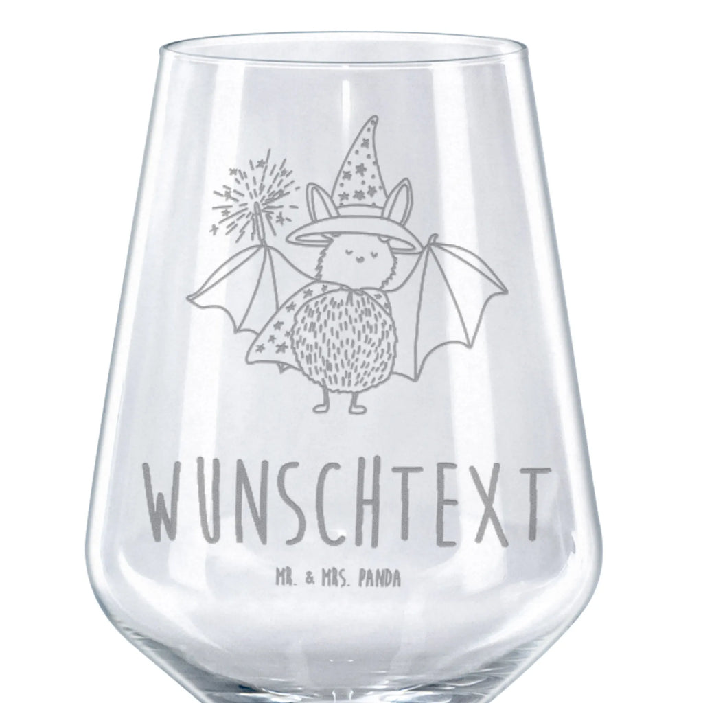 Personalized Red Wine Glass bat wizard small animals, cute, funny, cute animal motives, hand drawn, small world, funny sayings, good mood, happy, gifts, gift ideas, special gifts, animal lover, card, magicians, bats, sorcerers, women, get in, Bats