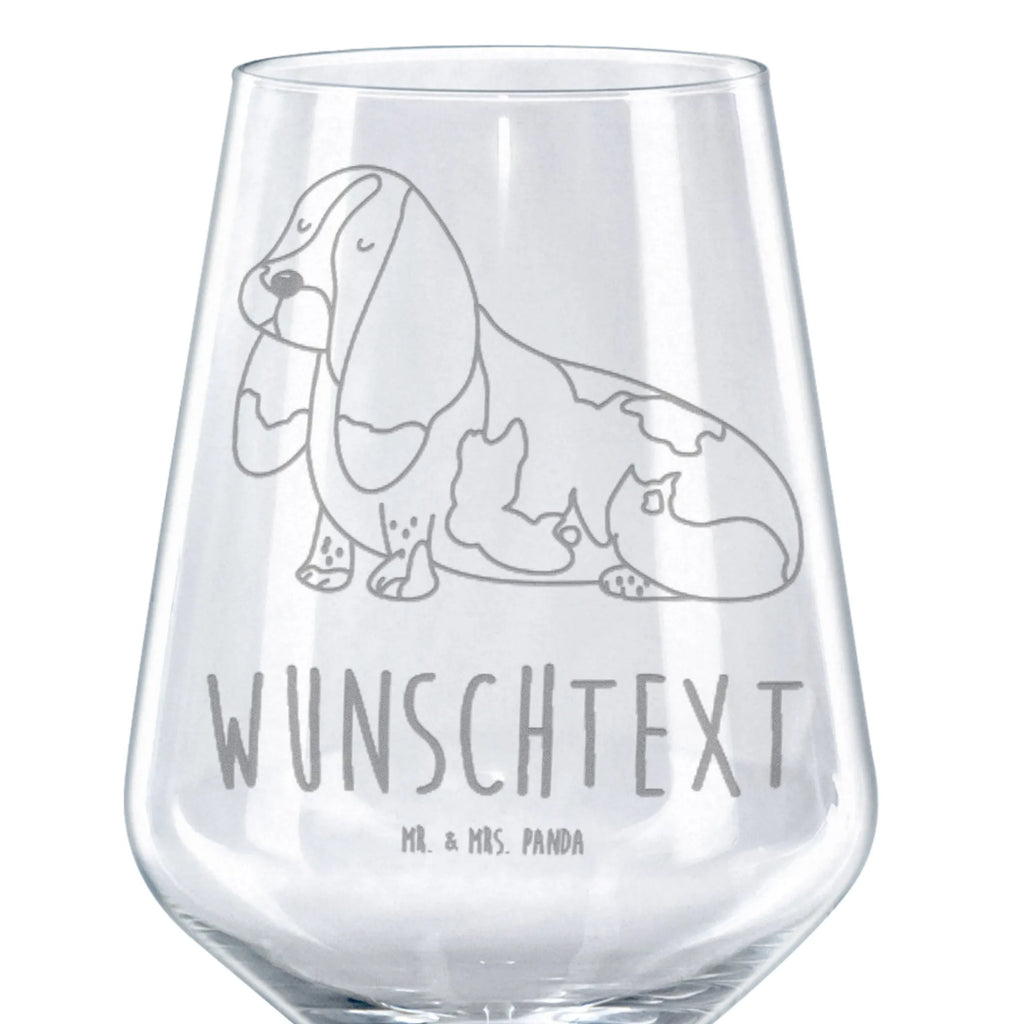 Personalizowany kieliszek do czerwonego wina pies Basset Hound Pies, motyw psa, zwierzę domowe, rasa psa, miłośnik zwierząt, właściciel psa, powiedzenia