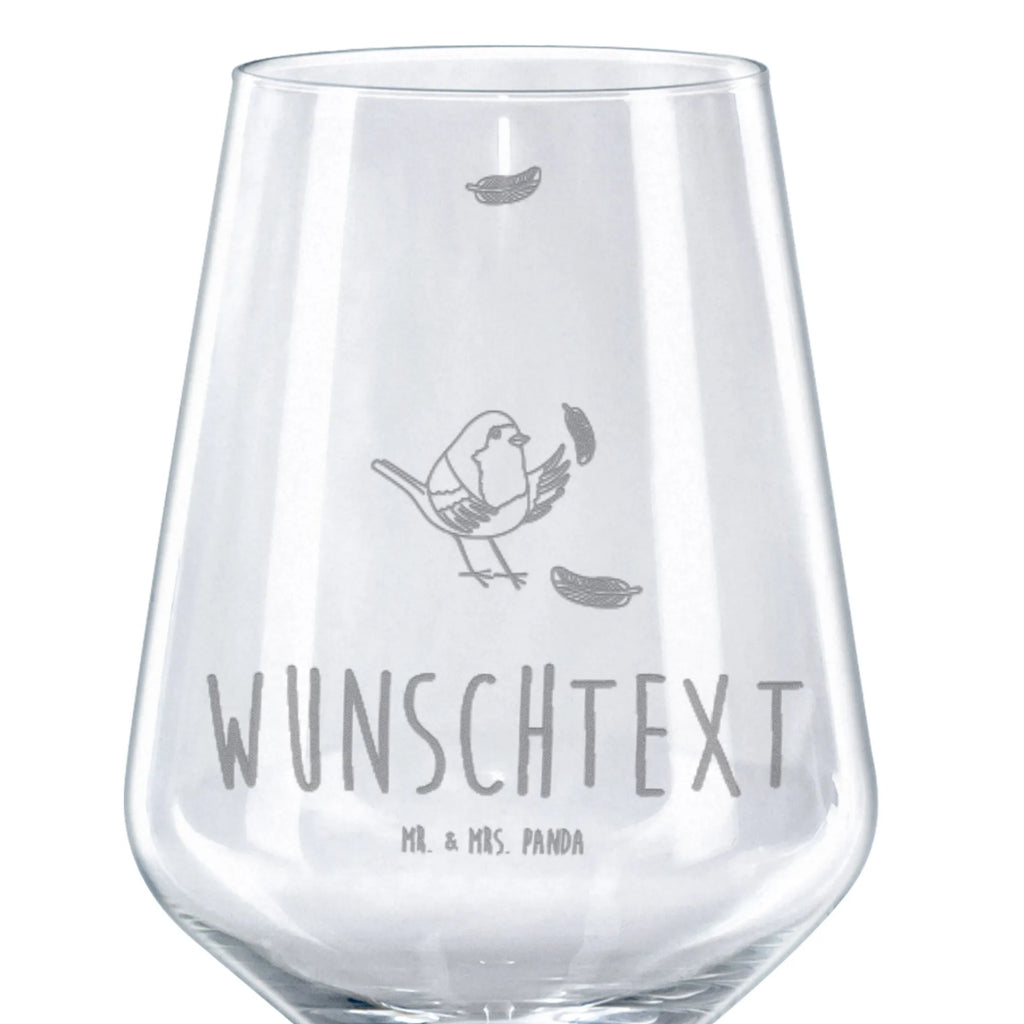 Personalized Red Wine Glass robin feathers small animals, cute, funny, cute animal motives, hand drawn, small world, funny sayings, good mood, happy, gifts, gift ideas, special gifts, animal lover, card, bird, What if i fall, motivation slogans, flying, slogan courage, robin, slogan motivation, motivation pictures