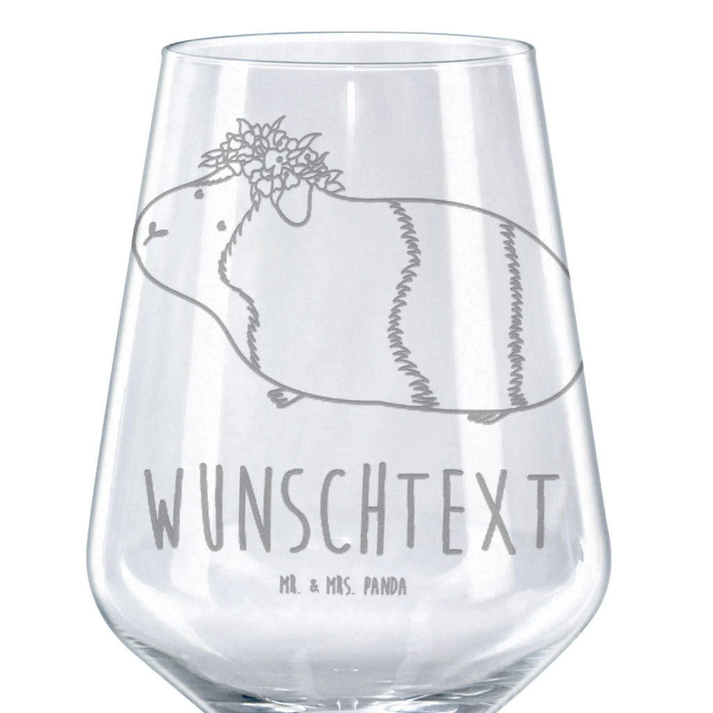 Personalized Red Wine Glass Guinea pig wisdom small animals, cute, funny, cute animal motives, hand drawn, small world, funny sayings, good mood, happy, gifts, gift ideas, special gifts, animal lover, card, wisdom, wonderland, flower child, Meeries, meerie, reality, motivation, guinea pig, saying, wonder