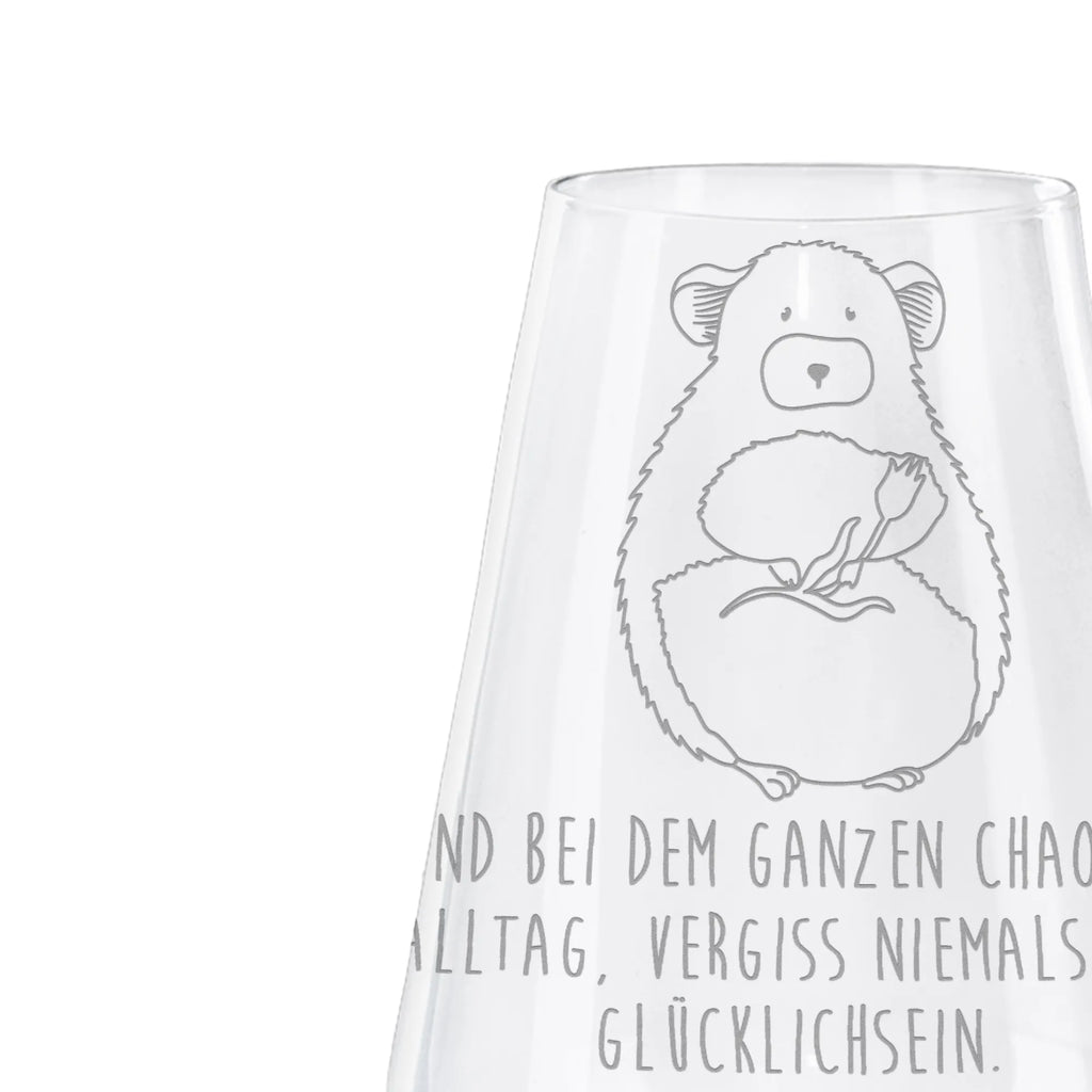 White Wine Glass chinchilla flower small animals, cute, funny, cute animal motives, hand drawn, small world, funny sayings, good mood, happy, gifts, gift ideas, special gifts, animal lover, card, depression, heartache, chaos, office, chinchilla, office life, grief, chinchillas, being sad, happiness