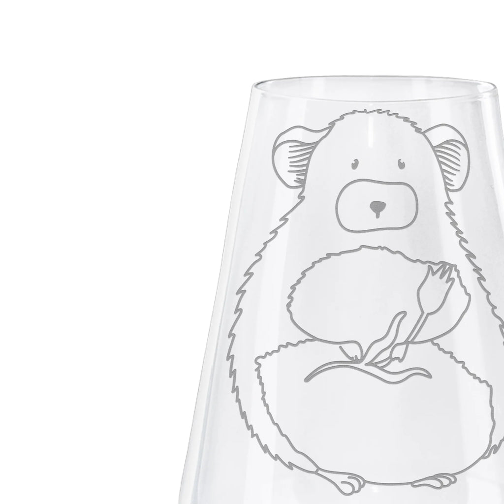 White Wine Glass chinchilla flower small animals, cute, funny, cute animal motives, hand drawn, small world, funny sayings, good mood, happy, gifts, gift ideas, special gifts, animal lover, card, depression, heartache, chaos, office, chinchilla, office life, grief, chinchillas, being sad, happiness