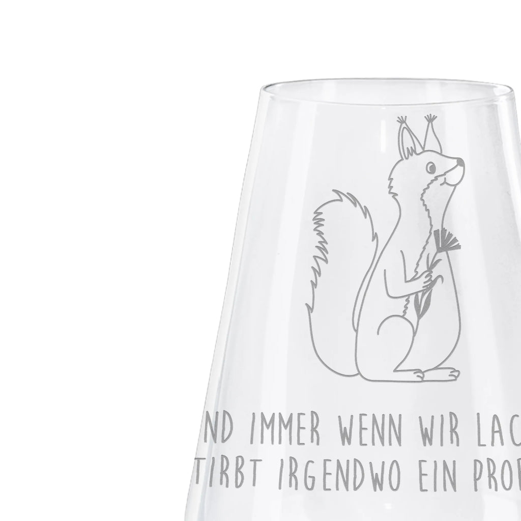Kieliszek do białego wina wiewiórka kwiat Motywy zwierzęce, dobra energia, zabawne powiedzonka, zwierzęta