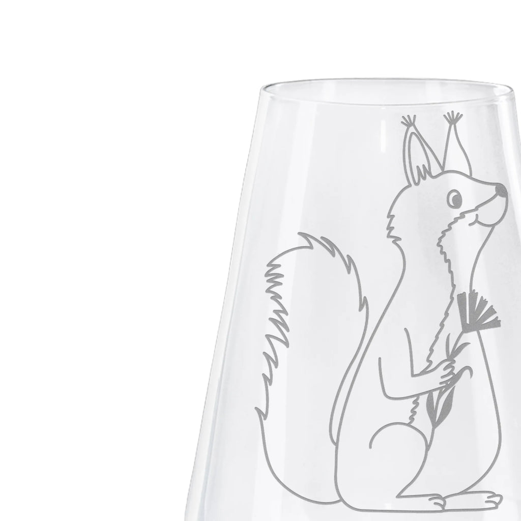 Kieliszek do białego wina wiewiórka kwiat Motywy zwierzęce, dobra energia, zabawne powiedzonka, zwierzęta