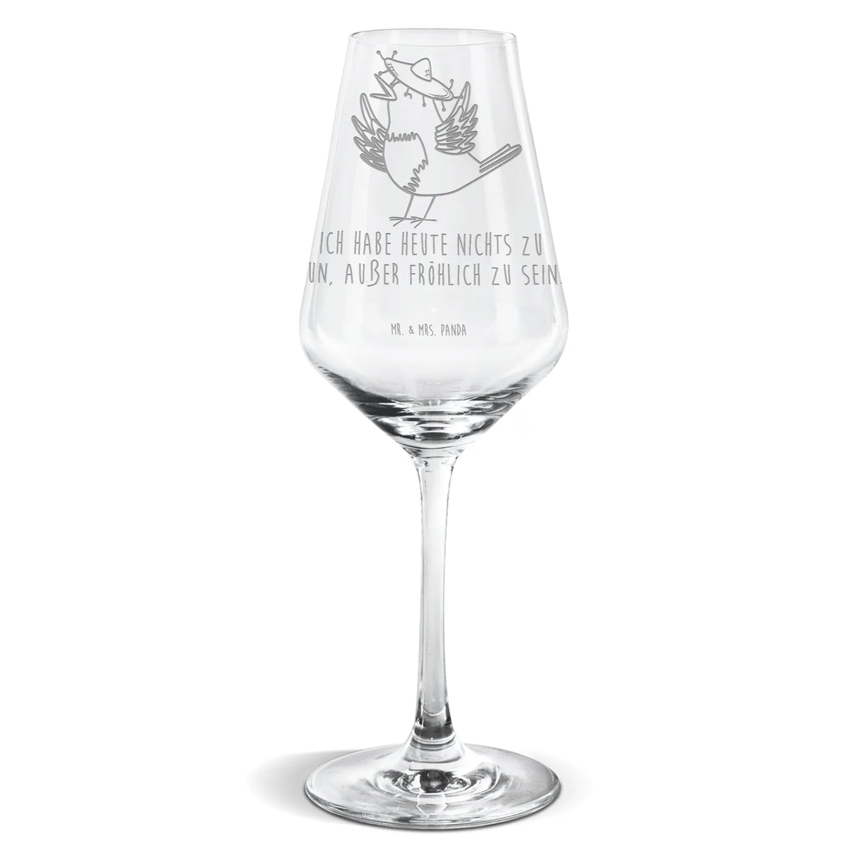 Weißwein Glas Rabe Sombrero Weinglas, wein glas, Mr. & Mrs. Panda Weinglas, Weißweinkelch, Weinglas Für Weißwein, Weißwein Glas, Panda Weinglas, Weißwein Kelch, Lustige Sprüche, Tiere, Tiermotive, Gute Laune, Vögel, Motivation, Elster, Froh, Rabe, Fröhlich sein, Spruch Positiv, Glück Spruch, glücklich sein, Vogel