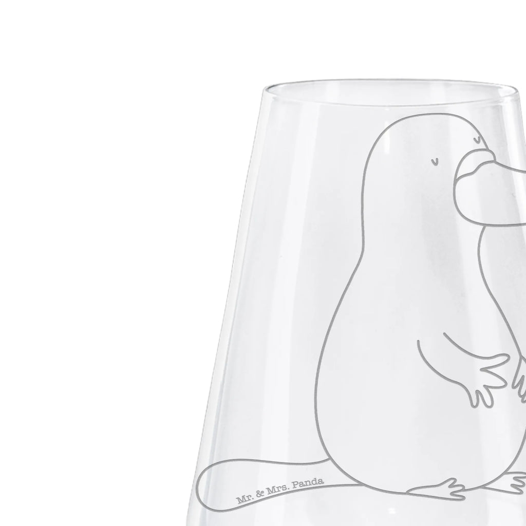 Kieliszek do białego wina dziobak Odwaga Zwierzeta morskie, Morze, Wakacje